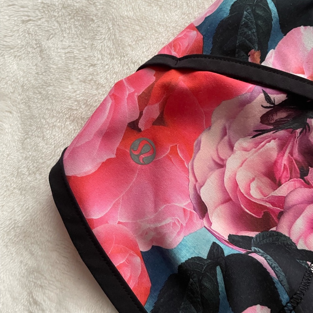 lululemon athletica Floral Athletic Shorts - Pink and Black